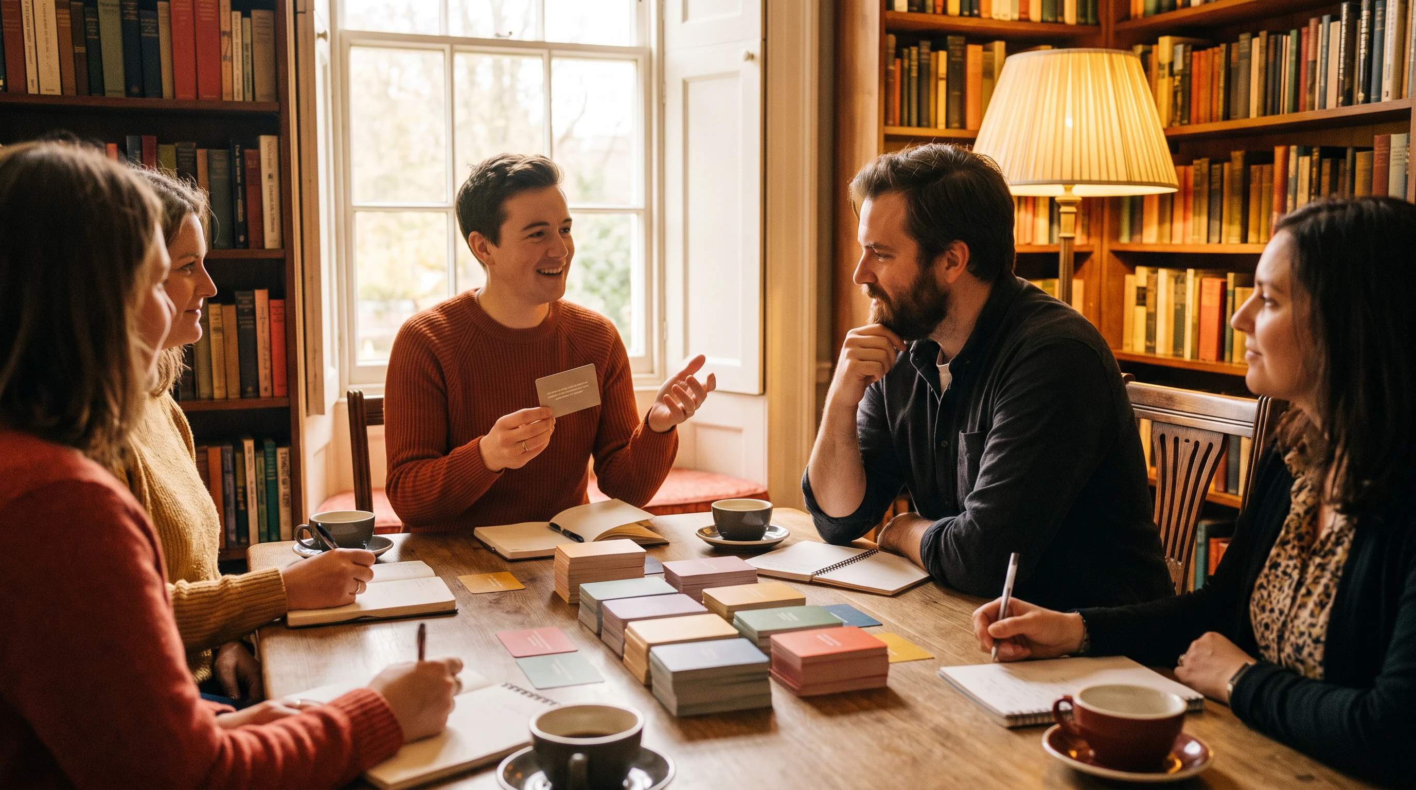 Career contour cards on a planning table